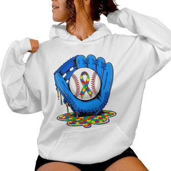 In April We Wear Blue Autism Baseball Drip Youth Women Hoodie - Thegiftio UK