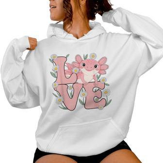 Axolotl Love Cute Kawaii Boys Girls Kids Women Hoodie - Thegiftio UK