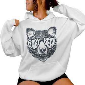 Baby Bear Face Sunglasses Print Mother's Day Women Hoodie - Thegiftio UK