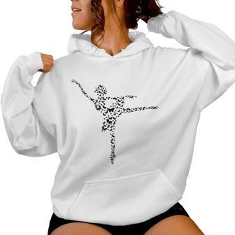 Bailarina De Ballet Chica Divertida Bailarina Amante De La Danza Gráfico In Mangas Sudadera con capucha para mujer - Regaloses