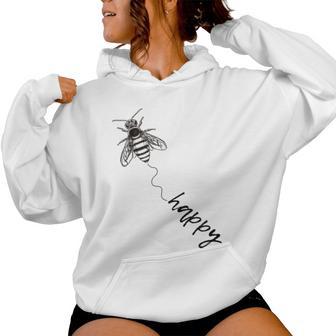 Bee Happy Para Con Diseño De Abeja Sudadera con capucha para mujer - Regaloses