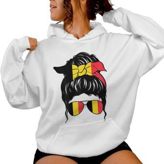 Belga Chica Bélgica Bandera Belga Orgullosa Belga Sudadera con capucha para mujer - Regaloses
