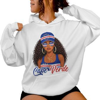 Cape Verde Flag Cape Verdean Girl Cabo Verde Women Women Hoodie - Monsterry