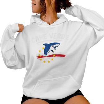 Cape Verde Shark Flag Men Boys & Girls Blue Sharks Women Hoodie - Thegiftio UK