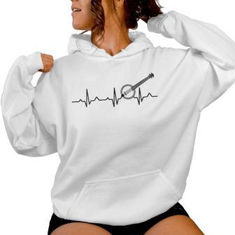 Cardiogram Banjo Bluegrass-Festival Musique-Country Banjo Sweat à capuche femme - Cadeauxyz