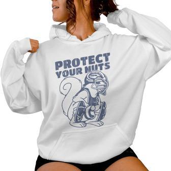 Catcher Mom Protect Your Nuts Baseball Women Hoodie - Thegiftio UK