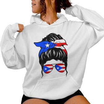 Chica Puertorriqueña Bandera De Puerto Rico Orgullosa Puertorri Sudadera con capucha para mujer - Regaloses