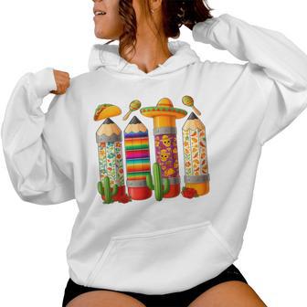 Cinco De Mayo Teacher Lets Fiesta Squad Mexican Party Women Hoodie - Thegiftio