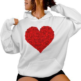 Cœur Rouge Pour Laaint-Valentin Pour Petite Amie Lui Elle Sweat à capuche femme - Cadeauxyz