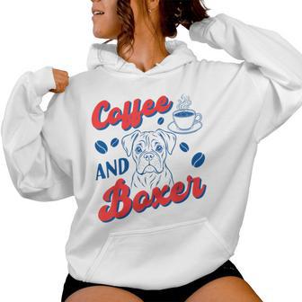Coffee And Boxer Boxer Coffee Club Dog Lovers Women Hoodie | Seseable UK