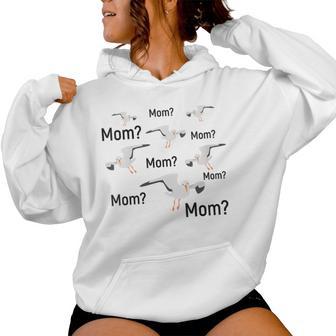 De Madre Gaviota Con Texto En Inglés Mom Cuello Sudadera con capucha para mujer - Regaloses
