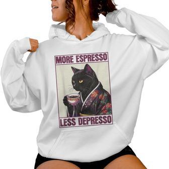 More Espresso Less Depresso Amusant Pour Adolescents Hommes Et S Sweat à capuche femme - Cadeauxyz