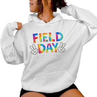 Field Day Red Team Peace Hand Tie Dye Kid Women Hoodie - Thegiftio UK