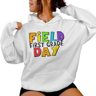 First Grade Field Day Color Teams Field Day Games Women Hoodie | Mazezy