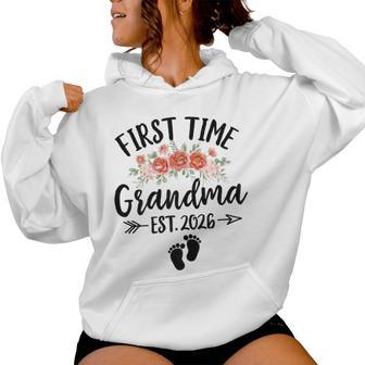 First Time Grandma 2026 Promoted To Grandma 2026 Women Hoodie - Thegiftio UK
