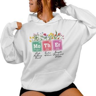 Floral Mother Periodic Table Mother's Day Science Mama Mom Women Hoodie - Thegiftio