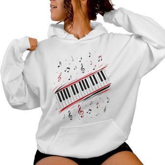 Piano Beat Music Cosplay Keyboard Player Women Women Hoodie | Mazezy