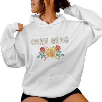 Happiness Is Being Gram-Gram Floral Flower Grandma Gramgram Women Hoodie - Monsterry