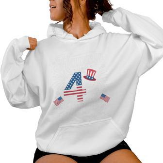 Happy 4Th Of July Patriotic American Flag Usa Kids Women Hoodie - Thegiftio UK