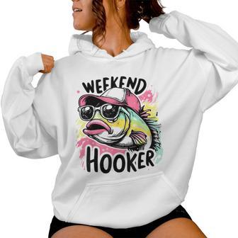 Weekend Hooker Fishing Fishing Girl Fisherman Women Hoodie - Thegiftio UK