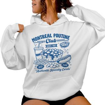 Illustration Culinaireintage Du Montreal Poutine Club Sweat à capuche femme - Cadeauxyz