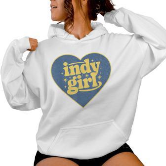 Indianapolis Retro Girl Throwback Indy Girls Women Hoodie - Thegiftio UK