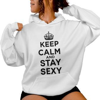 Keep Calm And Stay Sexy Pink Women Hoodie - Thegiftio UK