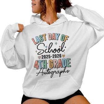 Last Day Of School Autograph 4Th Grade Graduation Boys Girls Women Hoodie - Thegiftio UK