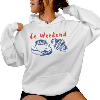 Le Weekend Retro Graphic For Coffee Lover Women Women Hoodie - Thegiftio UK