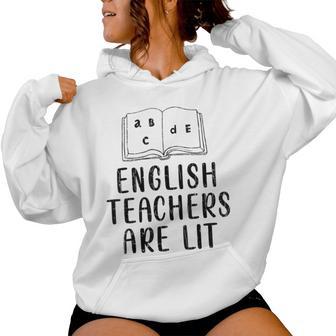 Los Profesores De Ingléson Iluminados Divertido Idiomas Enseñanza Gráfico Sudadera con capucha para mujer - Regaloses
