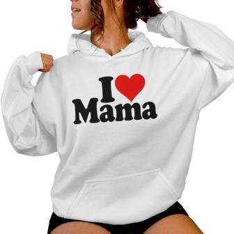 I Love Heart Mama Mother's Day Mommy Mother。 レディースパーカー - Kawaiitshirt