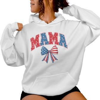 Mama Mini Cute 4Th Of July Mom Kids American Family Matching Women Hoodie - Monsterry CA