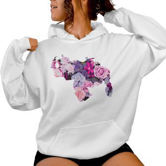 Mapaenezolano Mapa Deenezuela Floral -Enezuela Floral Sudadera con capucha para mujer - Regaloses