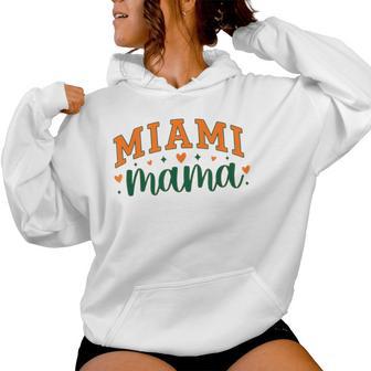 Miami Mama Proud Mom Retro Varsity Letter Women Hoodie - Thegiftio UK