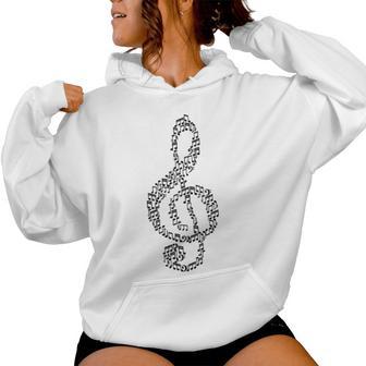 Mosaïque Motif Clé Deol Pour Amoureux De La Musique Sweat à capuche femme - Cadeauxyz