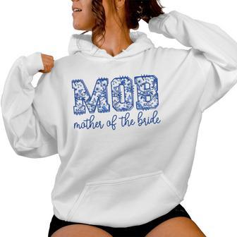 Mother Of The Bride Mod Toile Floral Matching Wedding Party Women Hoodie | Mazezy