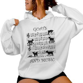 Musique Et Chèvres Musicien Notes De Musique Sweat à capuche femme - Cadeauxyz
