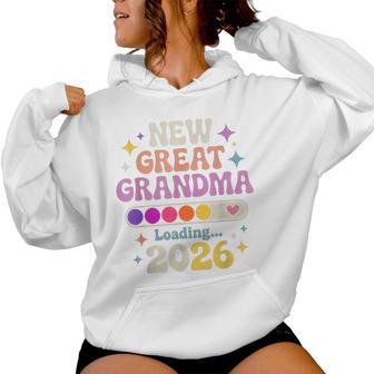 New Great Grandma Loading 2026 レトロ 妊娠 レディースパーカー - Kawaiitshirt
