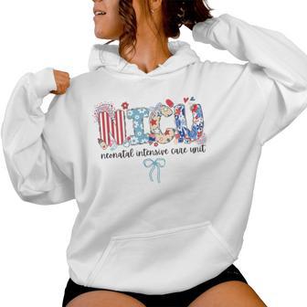 Nicu Nurse 4Th Of July Neonatal Intensive Care Unit Summer Women Hoodie - Thegiftio UK