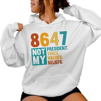 Not My President 8647 Anti-Trump Political Protest Tri-Blend Women Hoodie | Mazezy