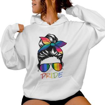 Orgullo Gay Desordenado Bollo Arco Iris Gafas Deol Lgbtq Es Orgullo Gay In Mangas Sudadera con capucha para mujer - Regaloses