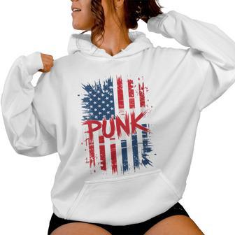 Punk Rock Music Usa Drapeau Américain Grunge Hommes S Sweat à capuche femme - Cadeauxyz
