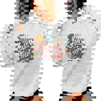 Queen Attitude Cadeau Original Humour Anniversaire Sweat à capuche femme - Cadeauxyz