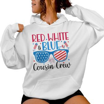 Red White & Blue Cousin Crew 4Th Of July Independence Day For Kids Men Women Hoodie - Thegiftio UK