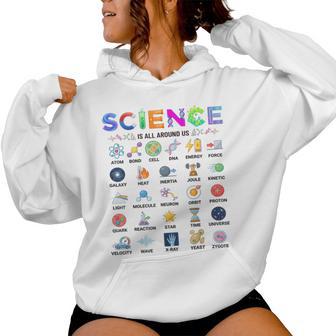 Science Is All Around Us Alphabet A-Z Stem Teacher Student Women Hoodie - Monsterry