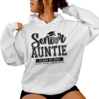 Senior Auntie Class Of 2026 Graduation Leopard Proud Women Women Hoodie - Thegiftio UK