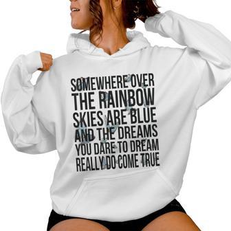 Somewhere Over The Rainbow-メンズ レディース キッズ バタフライ レディースパーカー - Kawaiitshirt