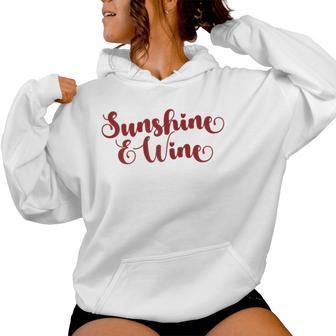 Sunshine And Wine Summertime Drinking Women Hoodie | Mazezy