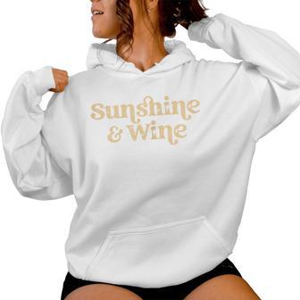 Sunshine And Wine Summertime Drinking Women Hoodie | Mazezy
