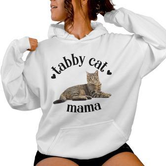Tabby Cat Mama Linda Mamá Atigrada Amante De Los Gatos Mamá Gatoeñora Sudadera con capucha para mujer - Regaloses